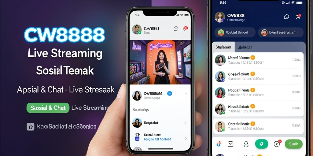 Antarmuka CW8888 menampilkan fitur Live Streaming yang interaktif.