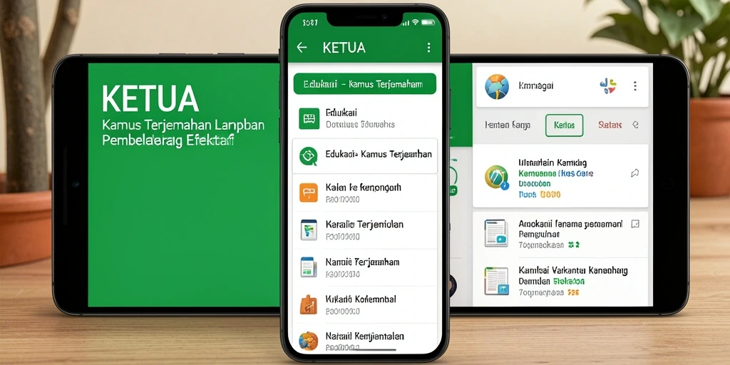 Tampilan antarmuka aplikasi KETUA yang sederhana dan fungsional.