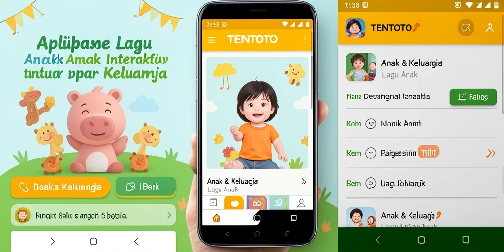 Antarmuka aplikasi TENTOTO yang menarik dan mudah digunakan.