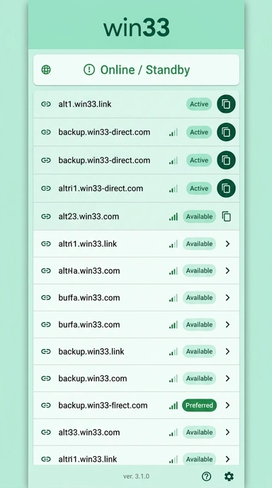 Link Alternatif win33 untuk Pengguna Android