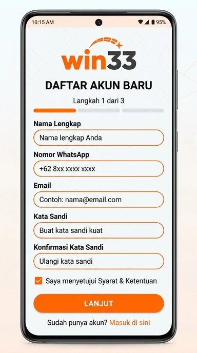Cara Mudah Registrasi Akun Baru di win33